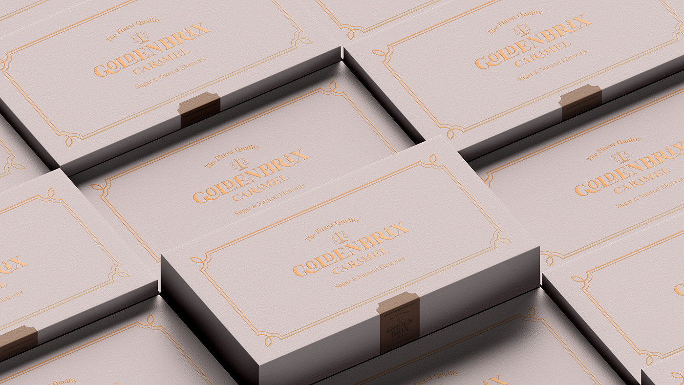 caramel branding  package design Food  logo