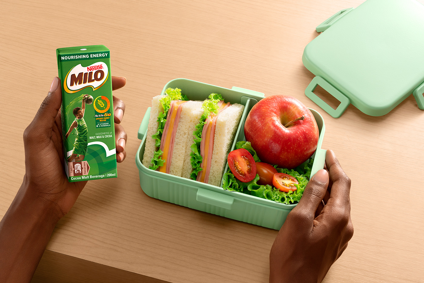 Milo Global Chocolatemilk breakfast kids sandwich vegetables Food  Advertising 