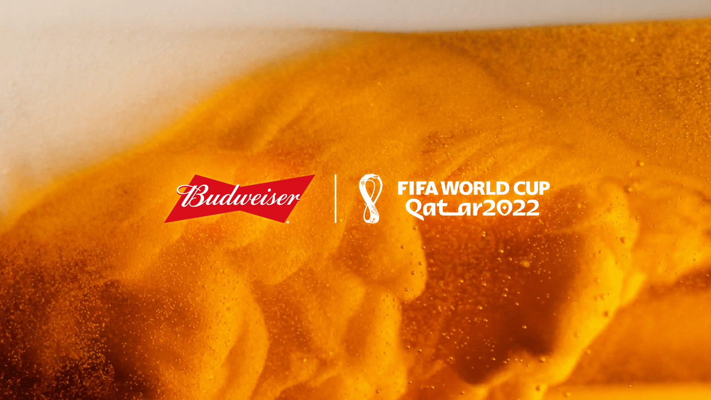 Advertising  beer Budweiser cheering FIFA World Cup football