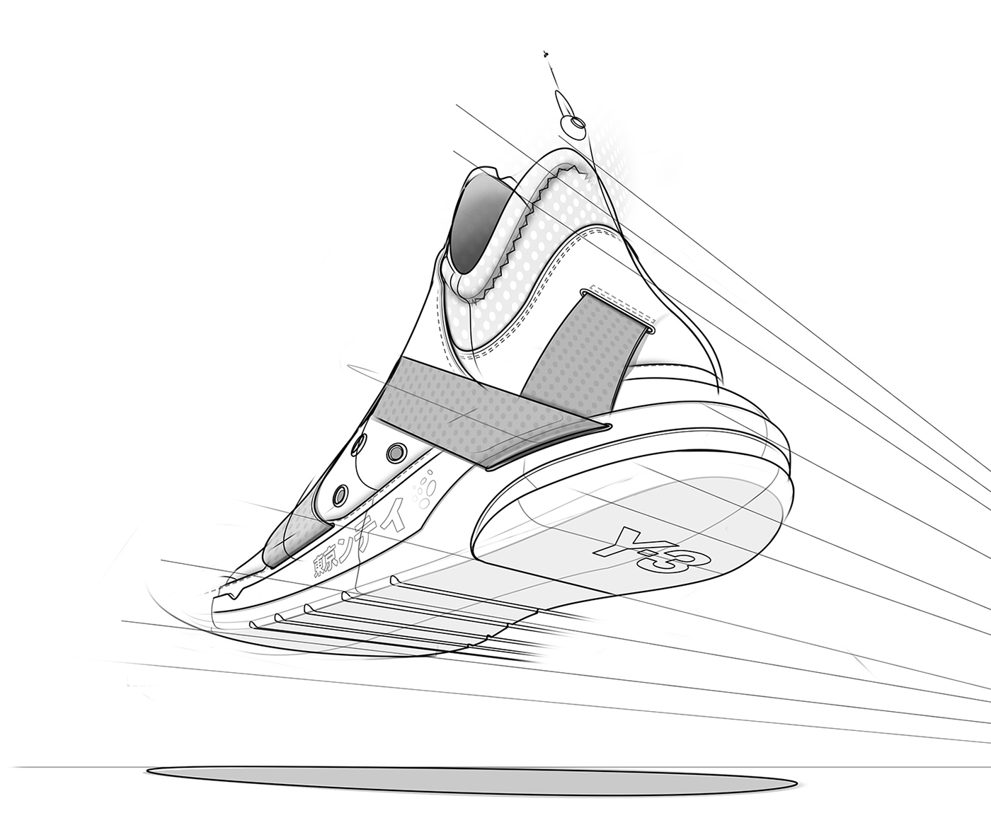 footwear design shoe design footwear sneaker boot adidas Nike Y3 reebok sketch