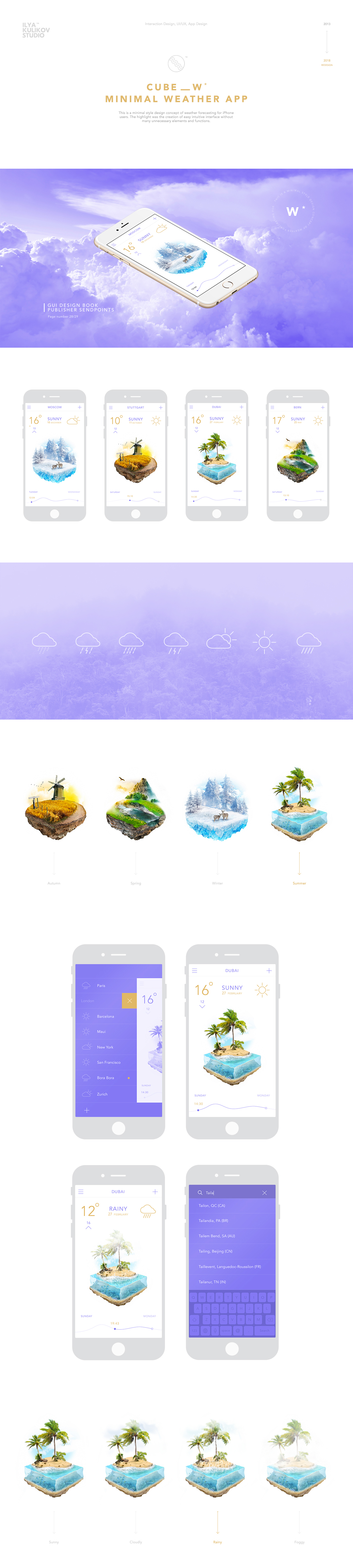 weather iphone app interface design application user interface