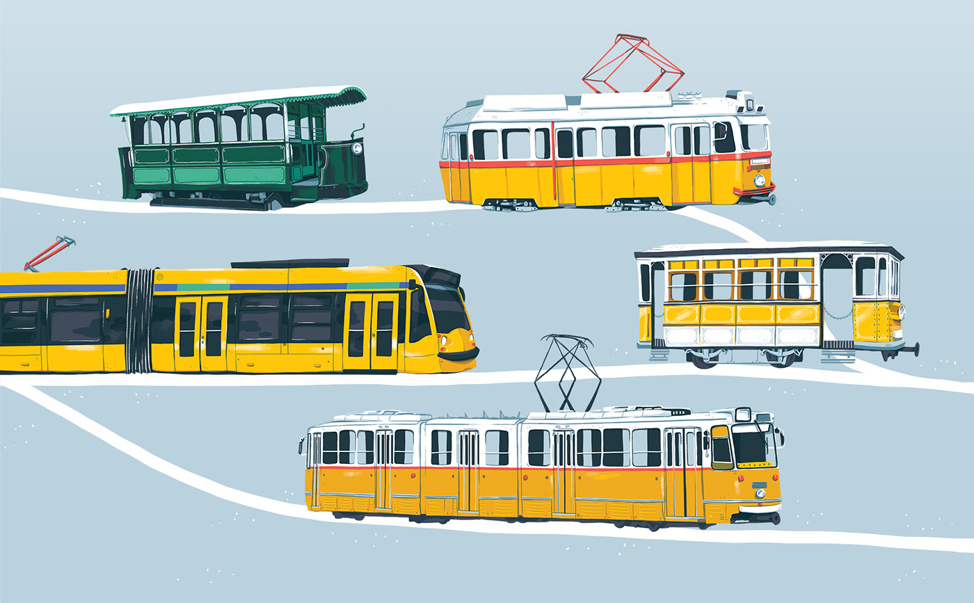 budapest public transport map Vehicle tram combino passenger pattern Transport museum