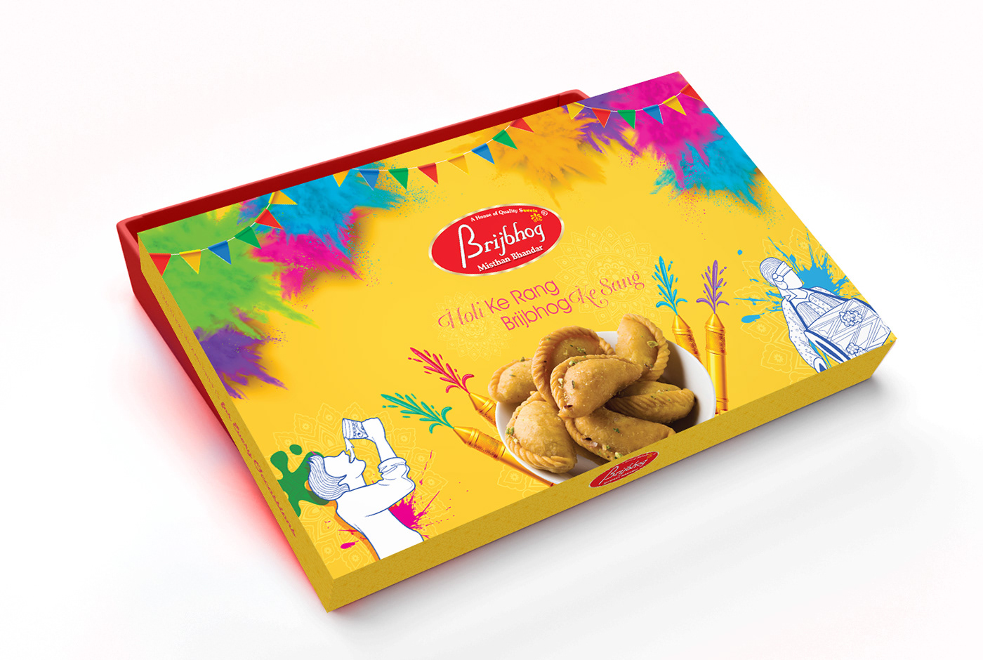 mithai boxes Packaging Sweets Haldiram Holi Design im sweets