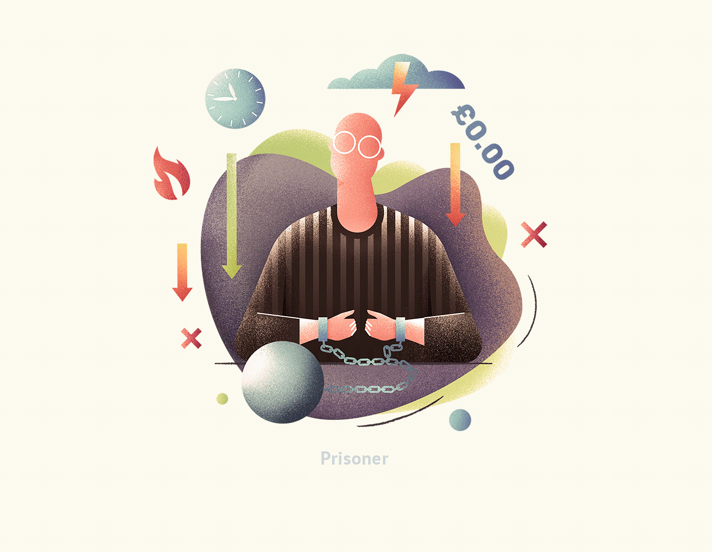 ILLUSTRATION  Character manager vector Illustrator texture magazine Productivity simple Character design 