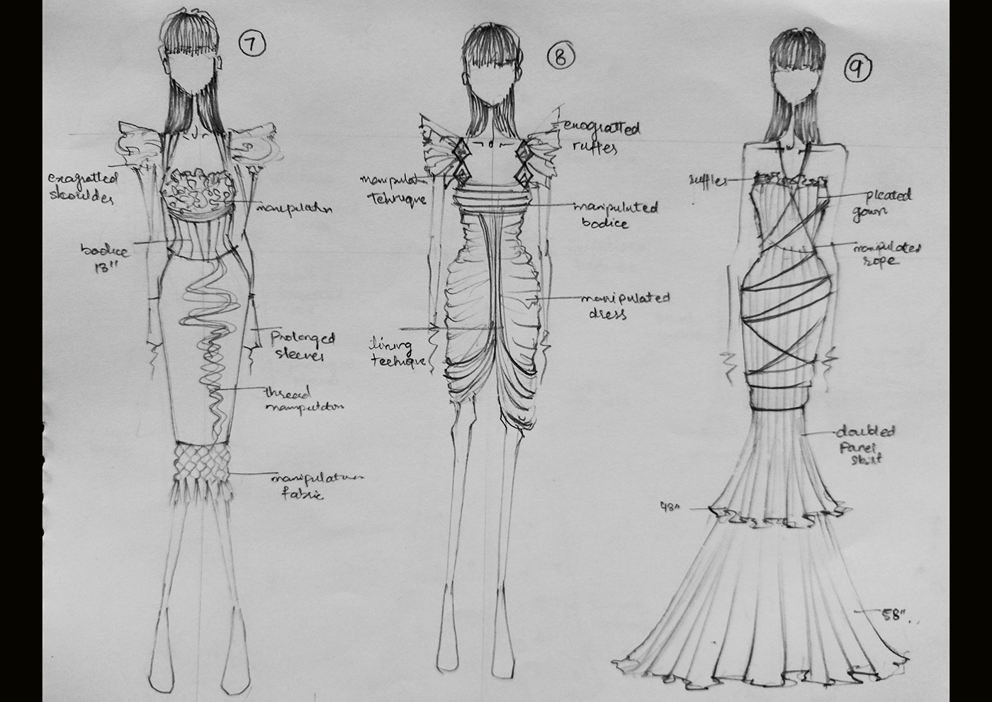 fashion design fashion illustration Adobe Photoshop Graphic Designer fashion thesis  FASHION PROJECT Silhouettes fashion portfolio womenswear Alxendar Macqueen