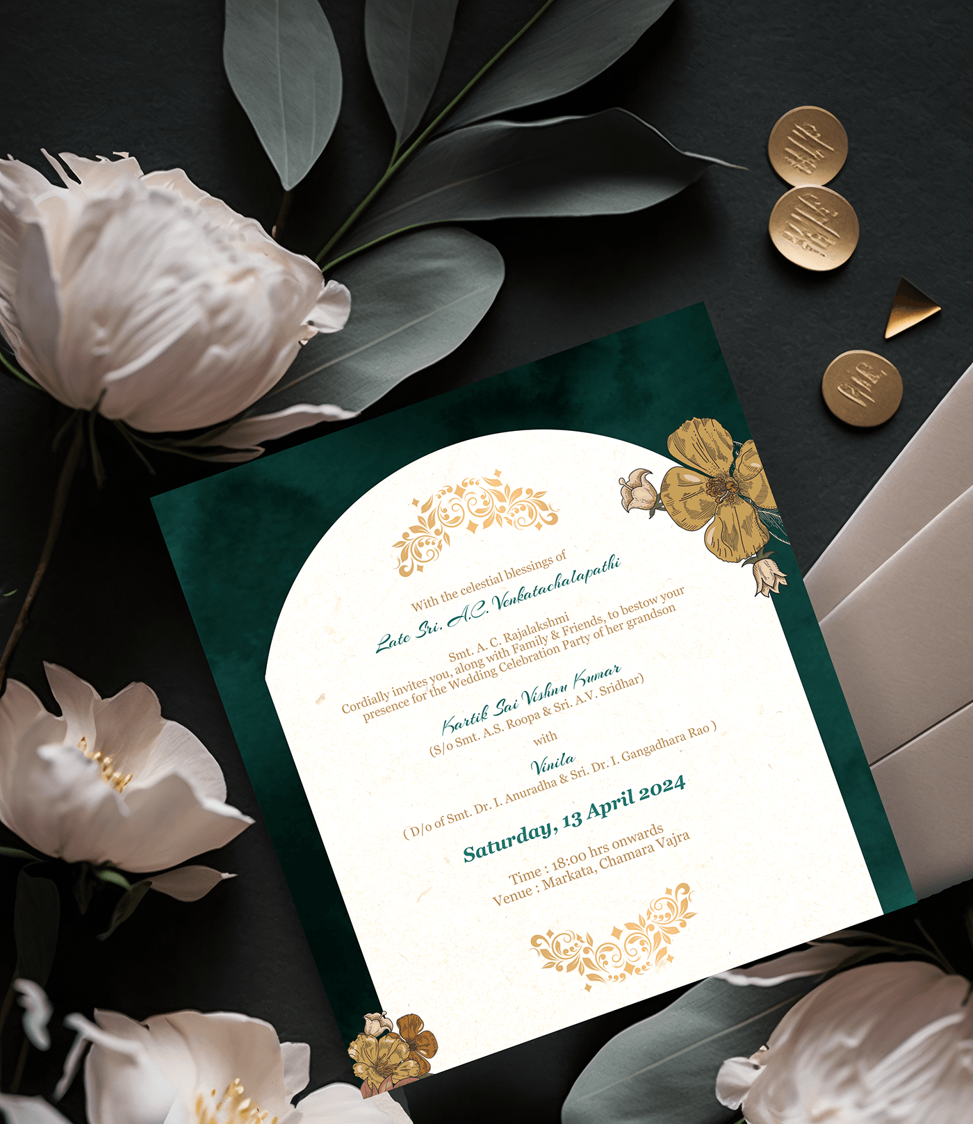 design wedding invitation Invitation Card graphic design  print Layout brochure Advertising  Social media post brand identity