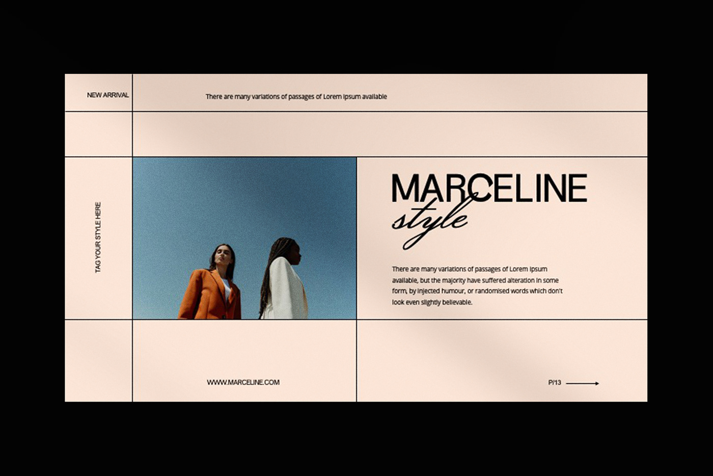aesthetic brand identity design editorial Keynote Layout minimalist Powerpoint presentation slide