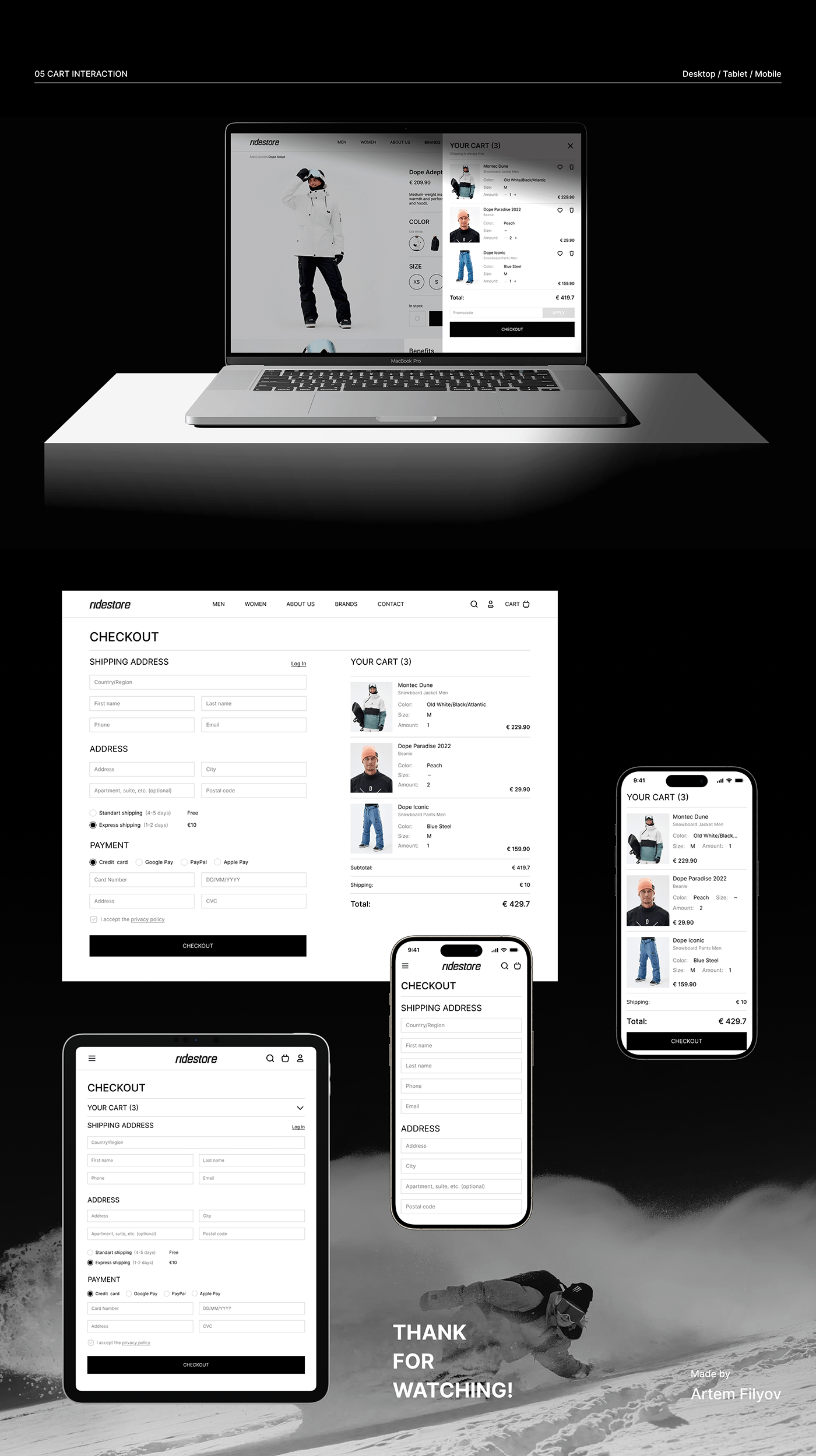 concept Interface UI/UX Web Design  Website e-commerce online store Figma ui design redesign