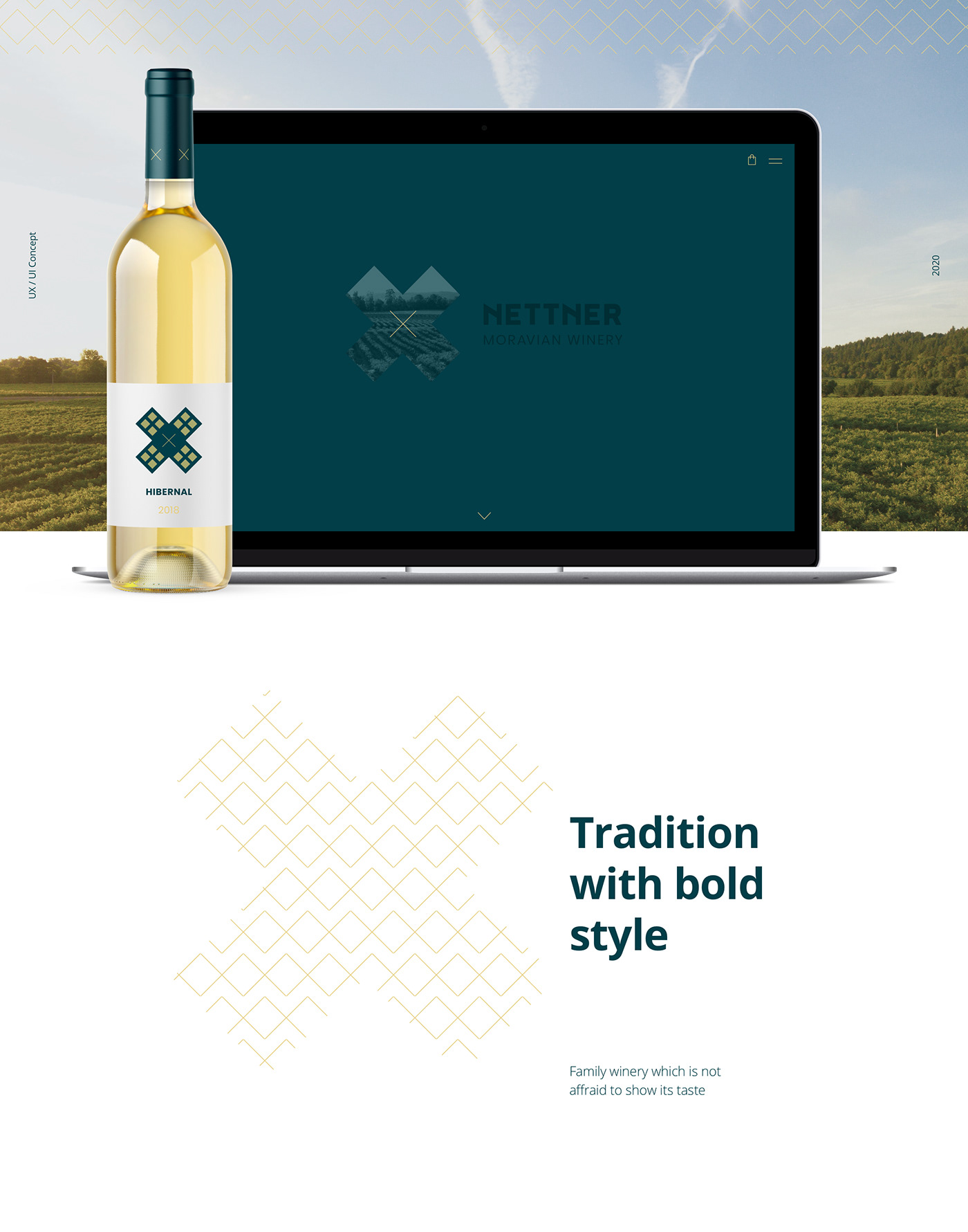 bold Nettner wine winery Interaction design  product design  ux Webdesign Website