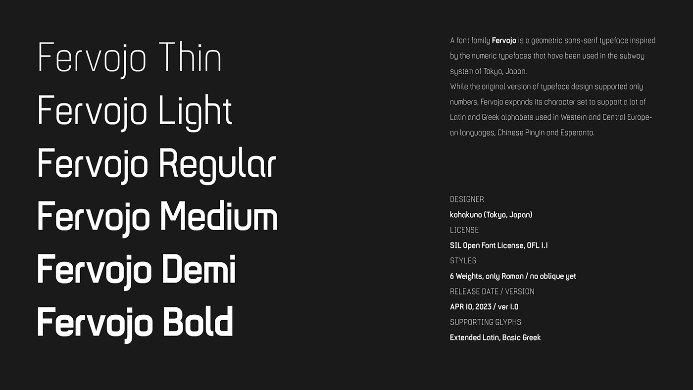 font sans serif tokyo Typeface