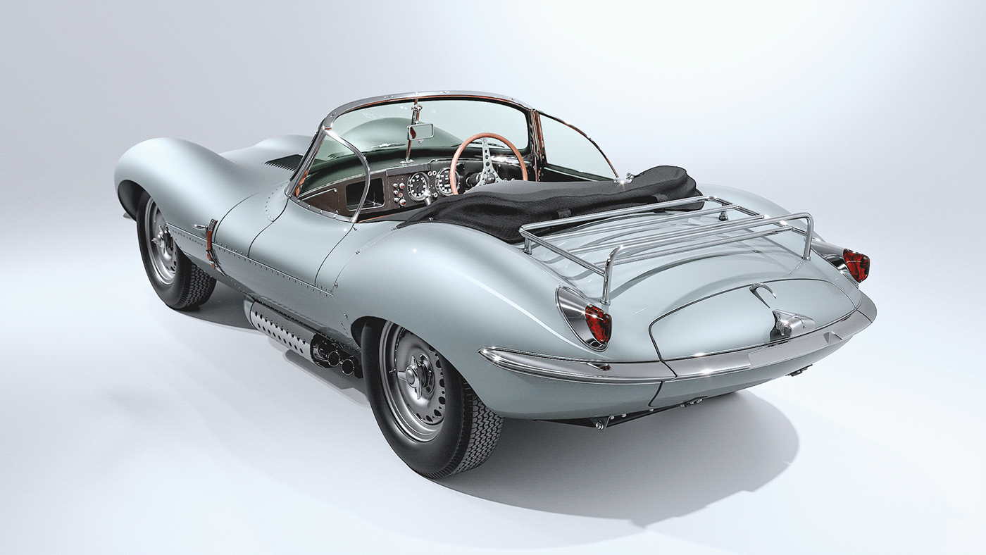 3D british jaguar sport car visualization vray