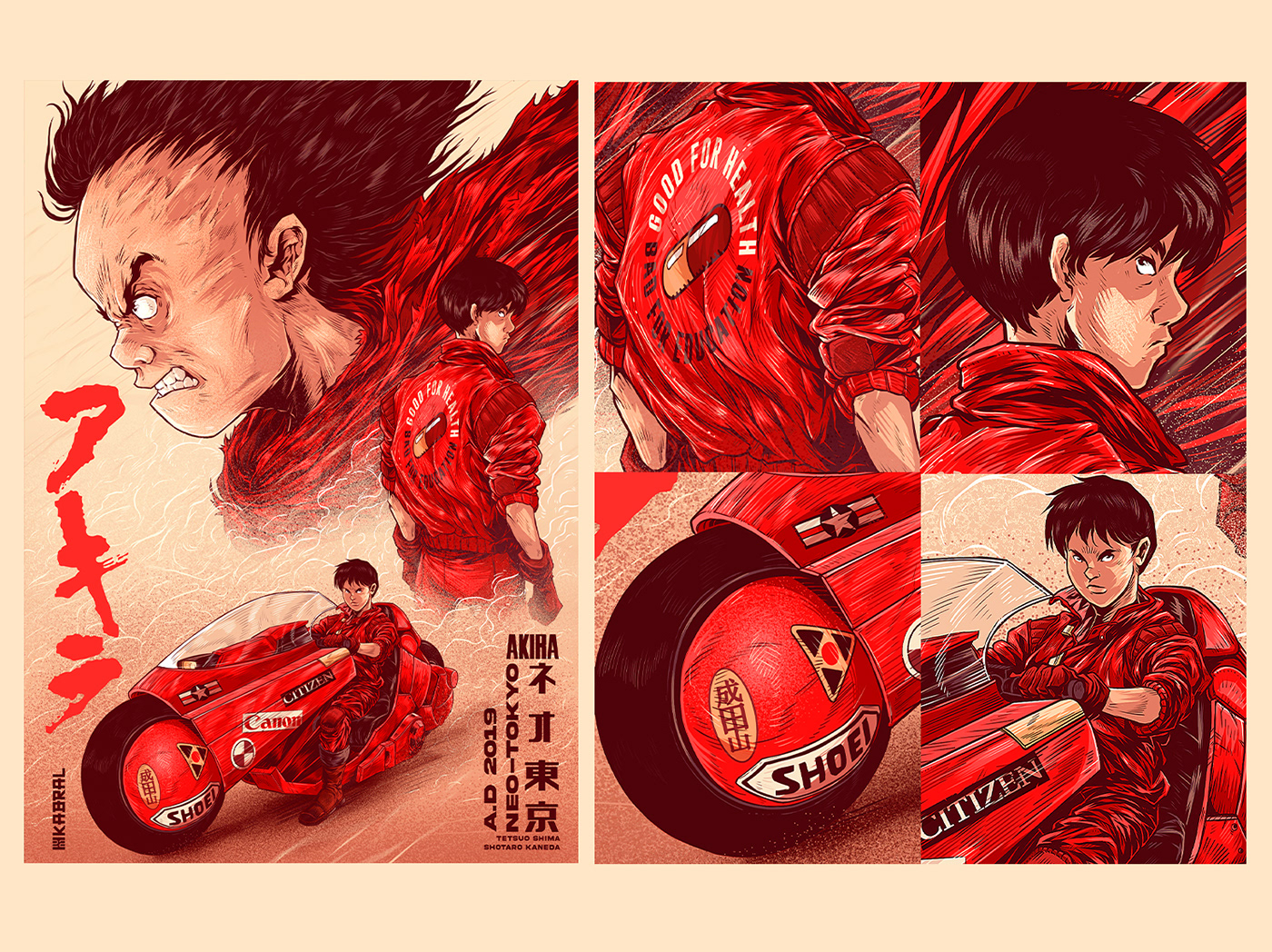 akira anime Digital Art  fanart ILLUSTRATION  ilustracion kaneda Poster Design tetsuo アキラ