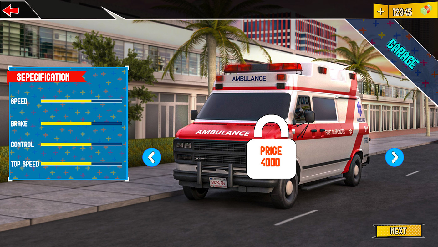 ambulance hospital Health game UI/UX landing page Creative Design Graphic Designer maaz maaz saif