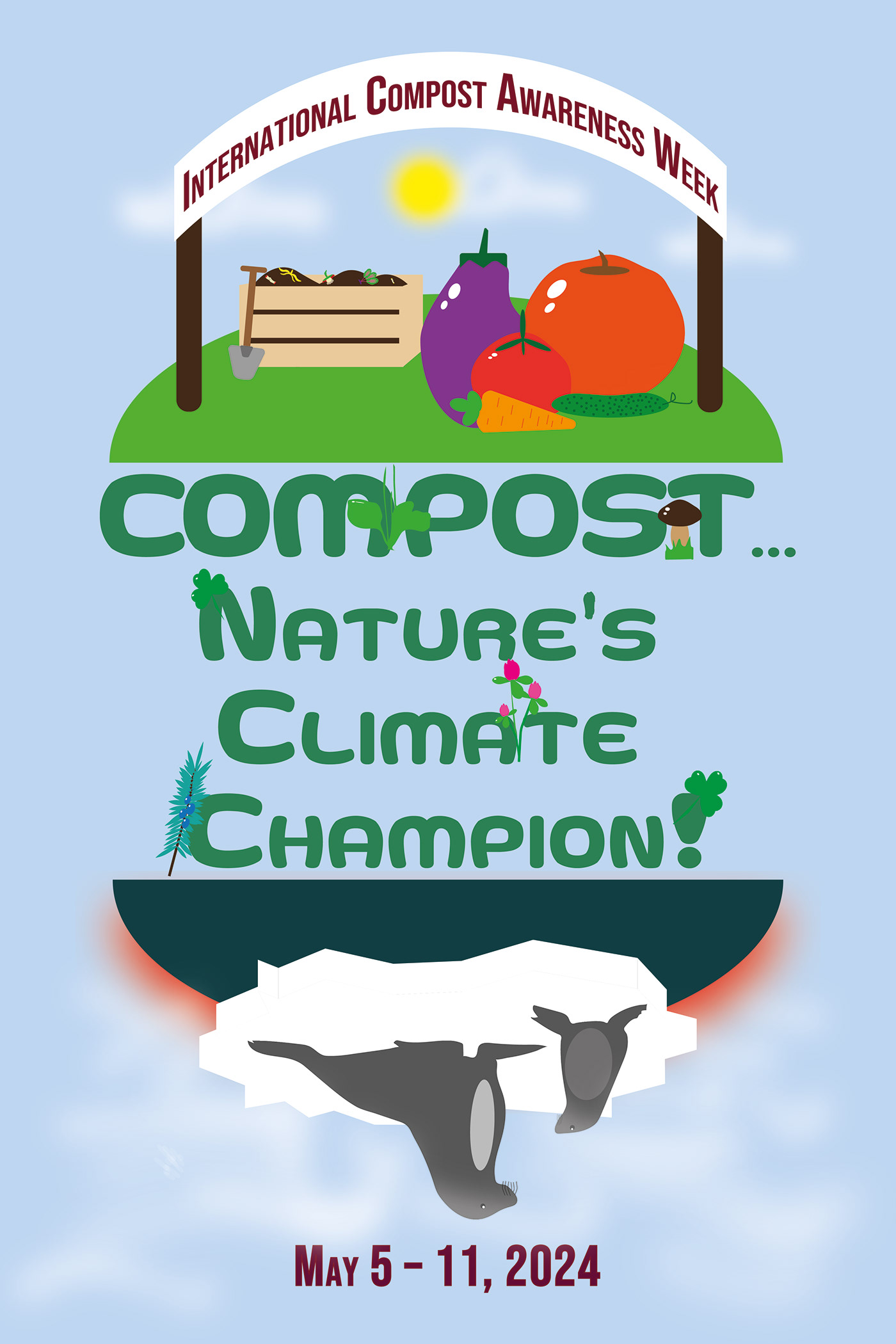 ILLUSTRATION  composting climate change environment