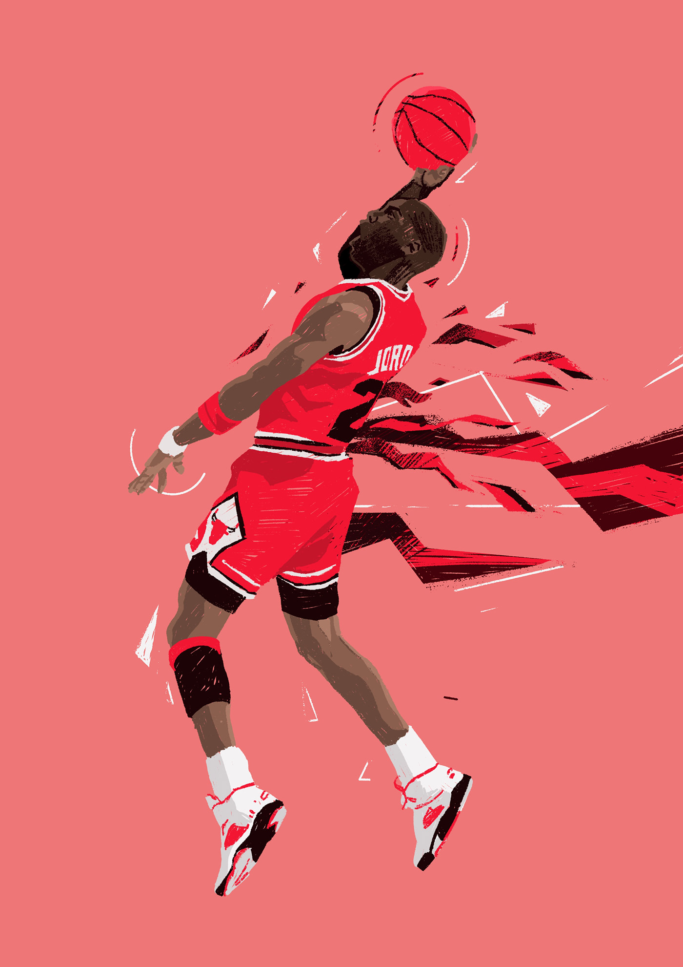 Basketball illustrated basketball players Character illustrations modern visuals moving illustrations NBA NBA Illustrations NBA Players procreate illustrations Sport people illustrated