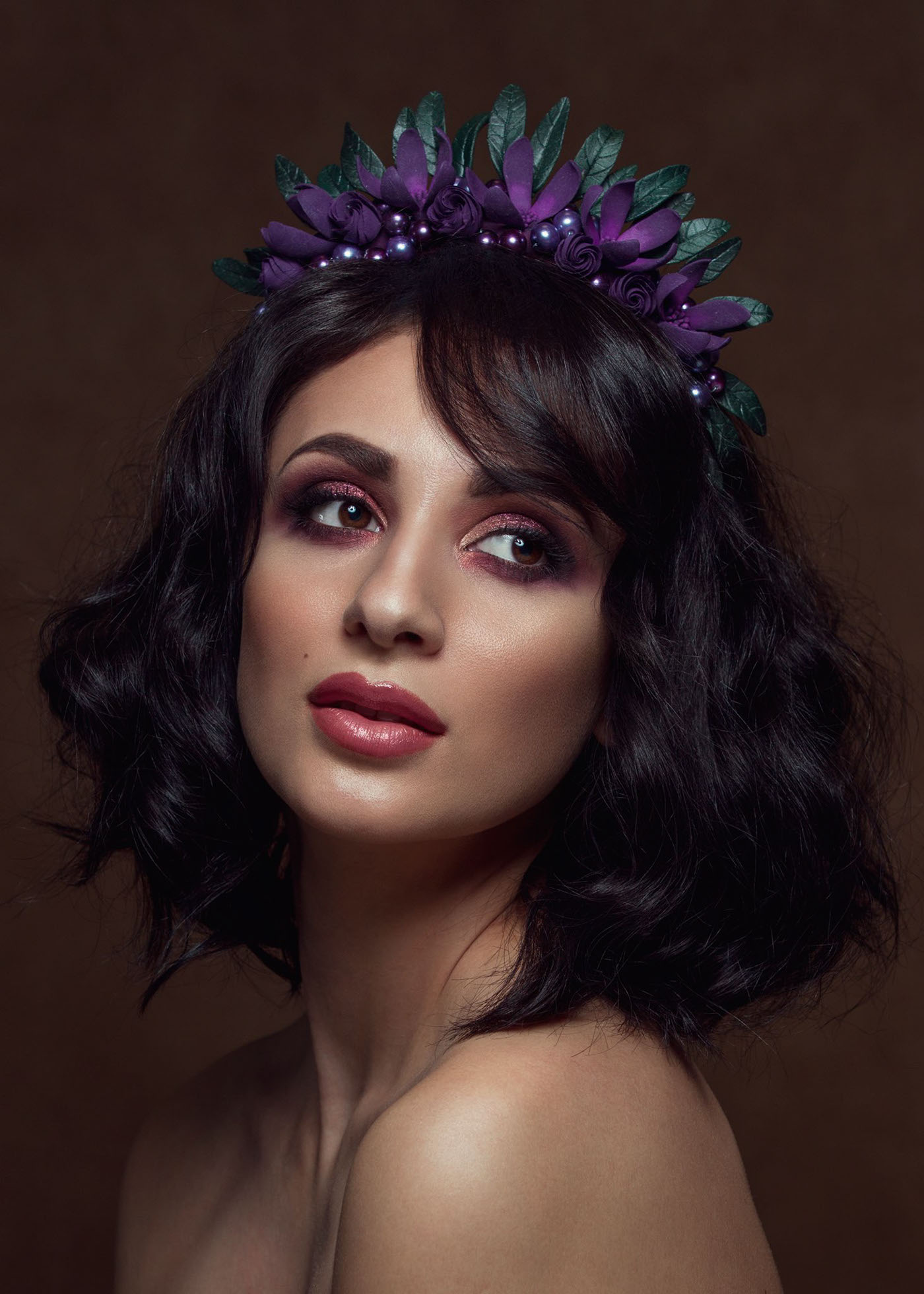 photo beauty postproduction photoshop wacom skin perfect clean makeup flower model woman
