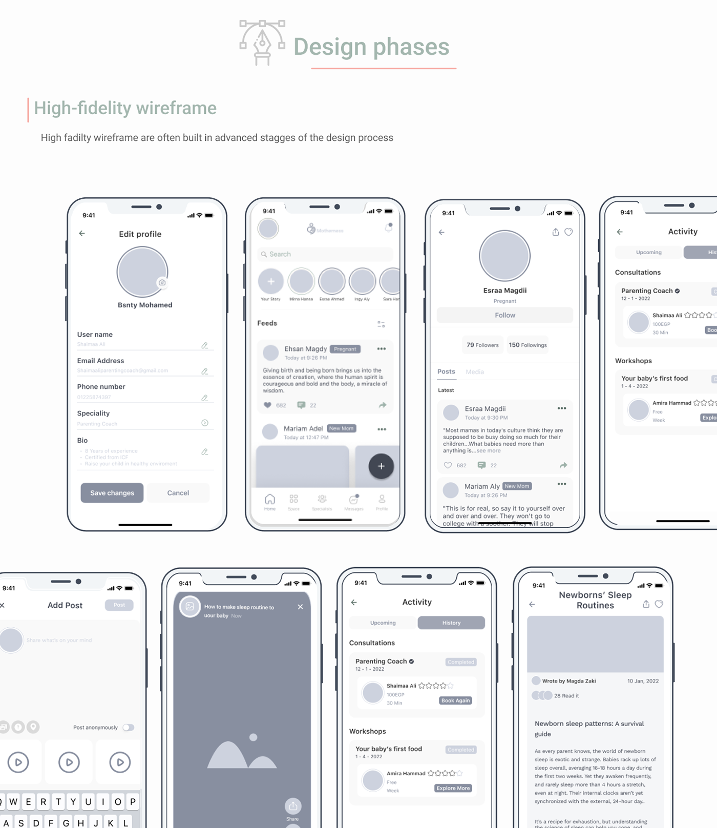 #app #dailyui #Design #interface #mobile   #UI #UX #webdesign Case Study mom