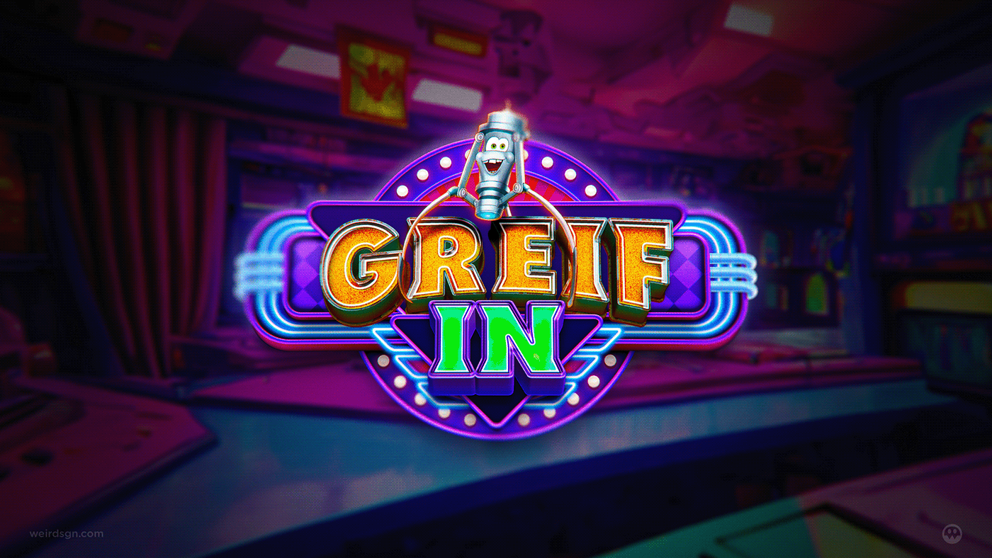 A classic retro game logo: Grief In
