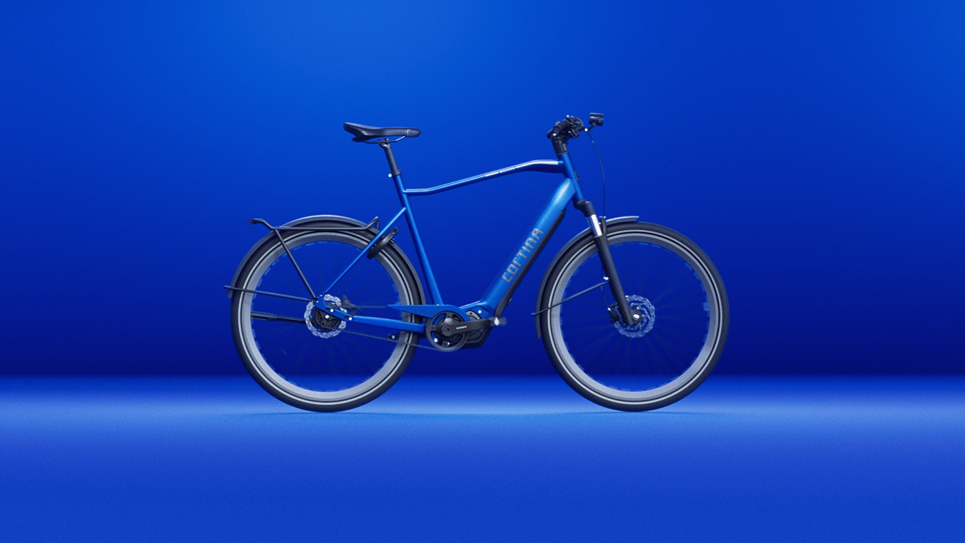 Bike bikes CGI colorful cortina Cycling design Ebike INDG vray