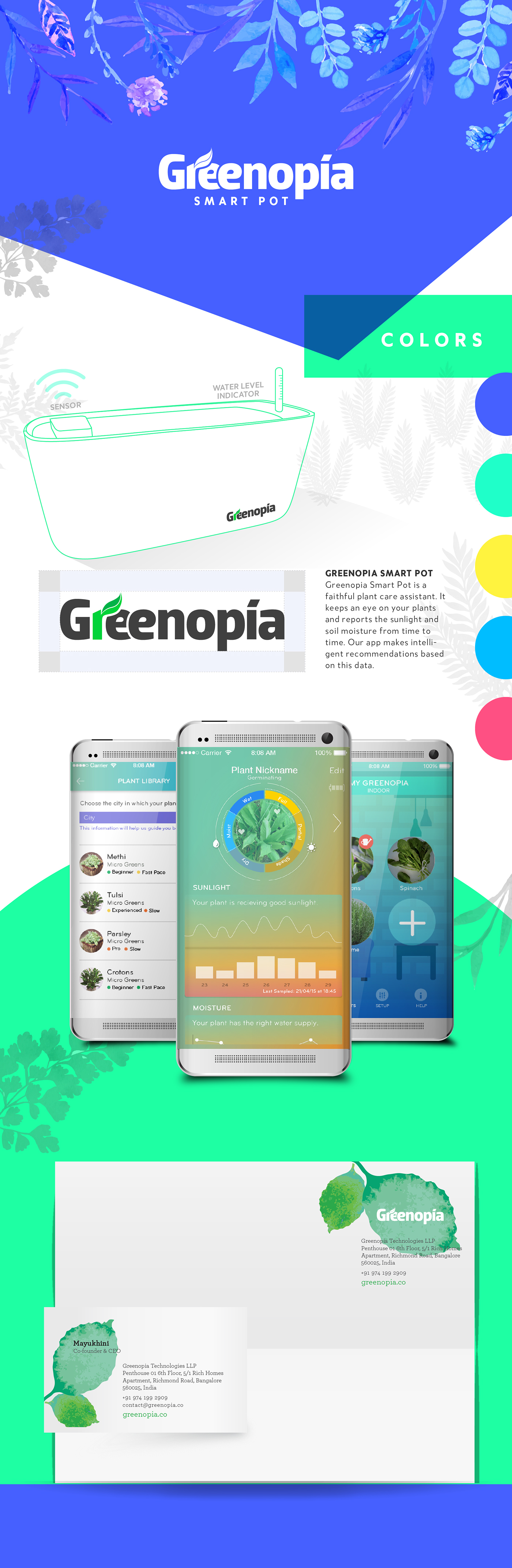 greenopia Interface smart pot intelligent stick green herbs soil fresh garden indoor