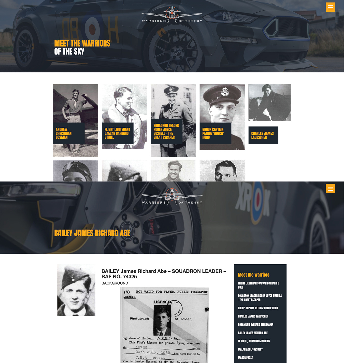 Mustang UI/UX webiste webpage