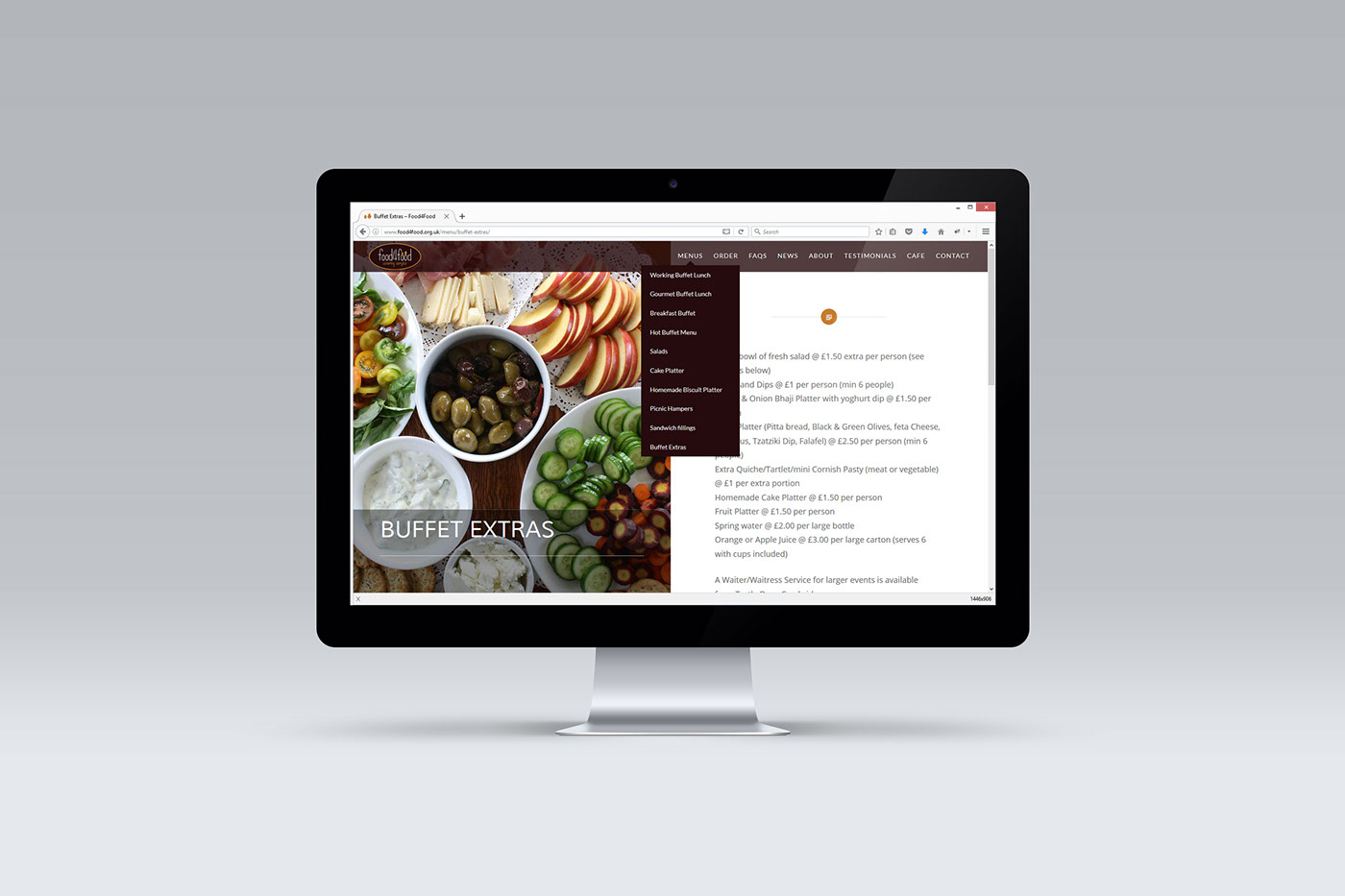 Website food4food wordpress Theme design