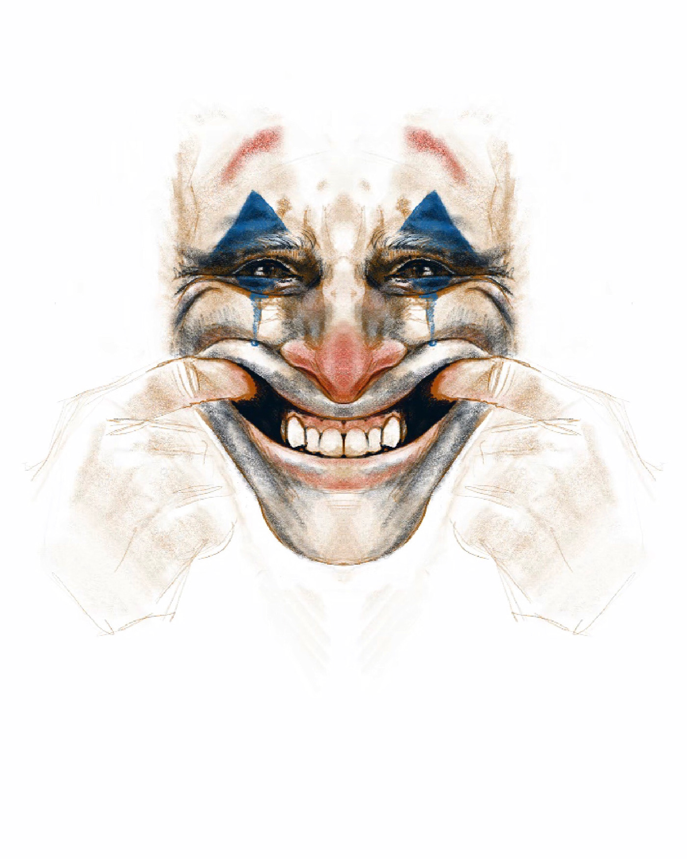 joker poster movie process Digital Art  iPad Procreate
