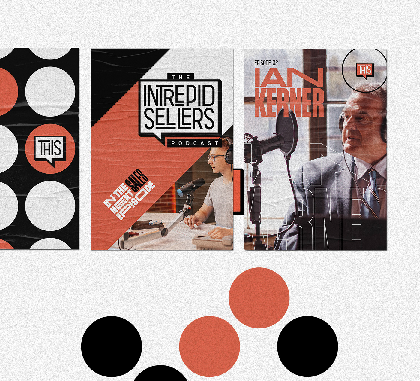 Poster falando dos novos episódios do podcast com brincadeiras tipográficas e pessoas.