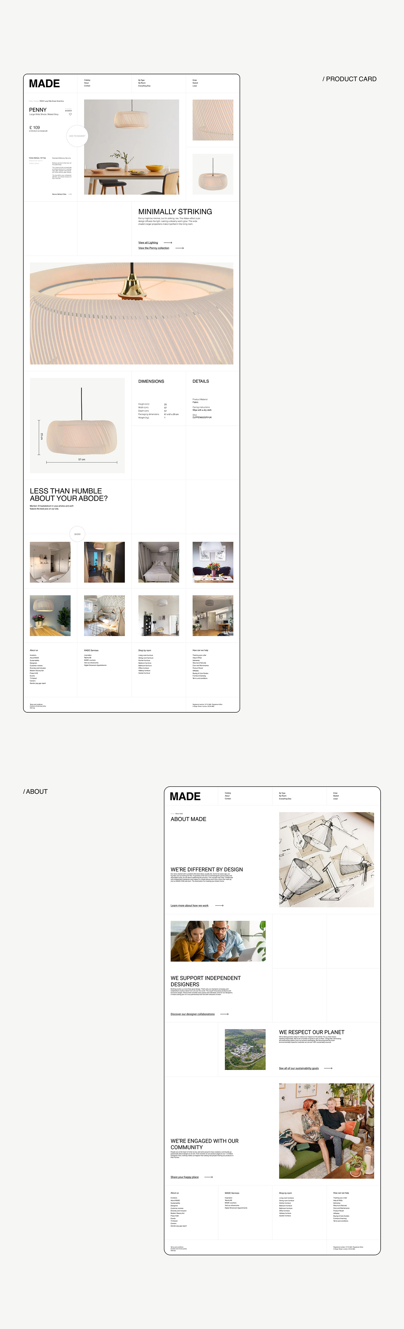 adobe design Ecommerce lamps online store shop UI/UX user interface Web Design  Website