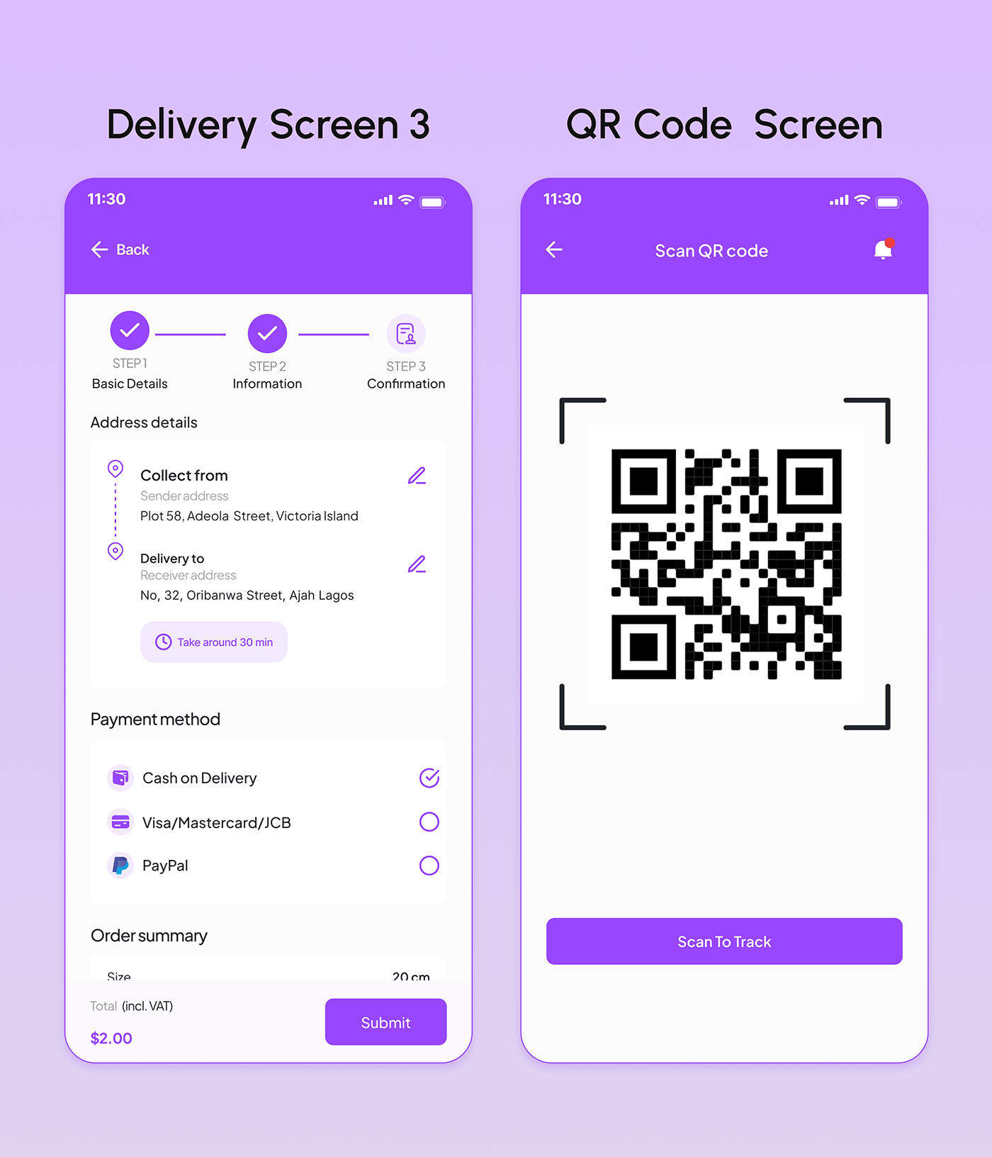 UI/UX uiuxDesigner ui design delivery app Mobile app
