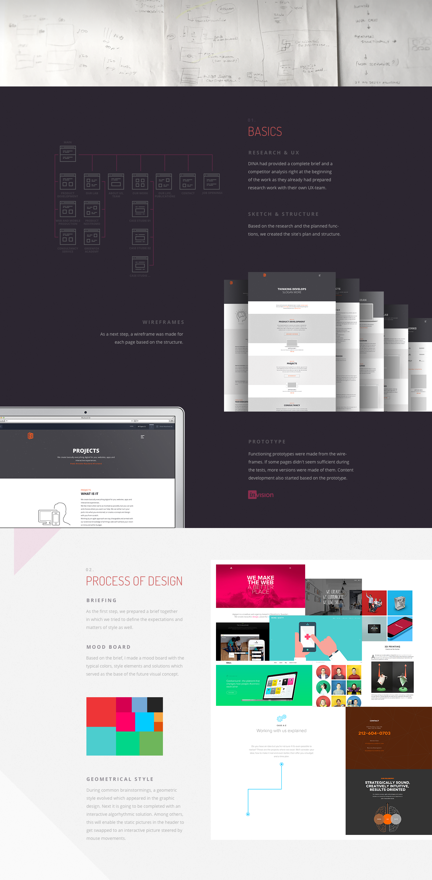 Adobe Portfolio landing page Web design UI Startup corporate page dina Geometrical