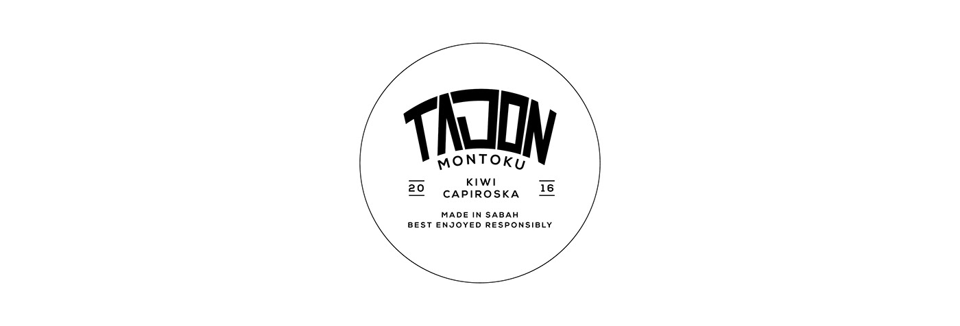 north borneo Tajon montoku alcohol ricewine kiwicapiroska Rebrand Logotype logodesign