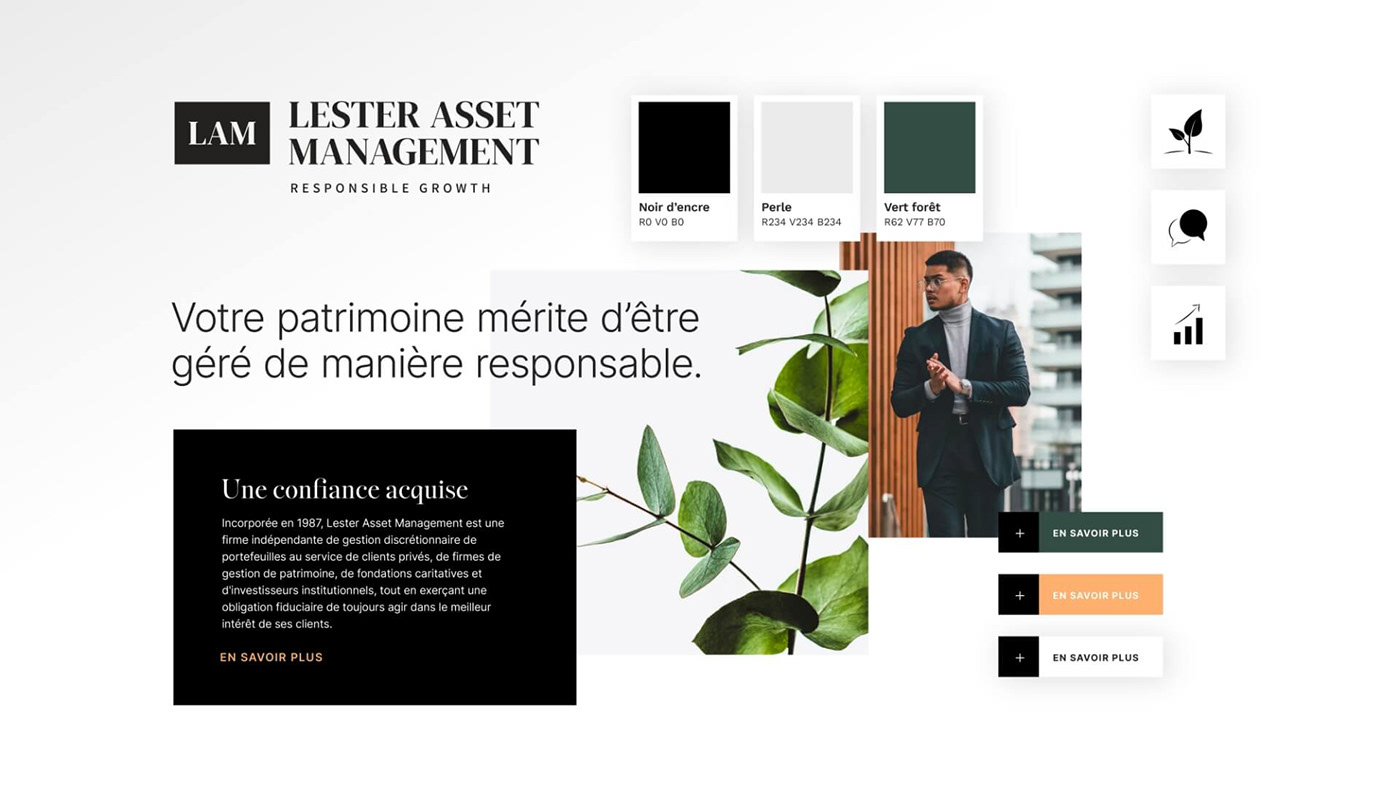 investors Website visual identity Logo Design Stock market growth Asset Management financial Investment asset management company