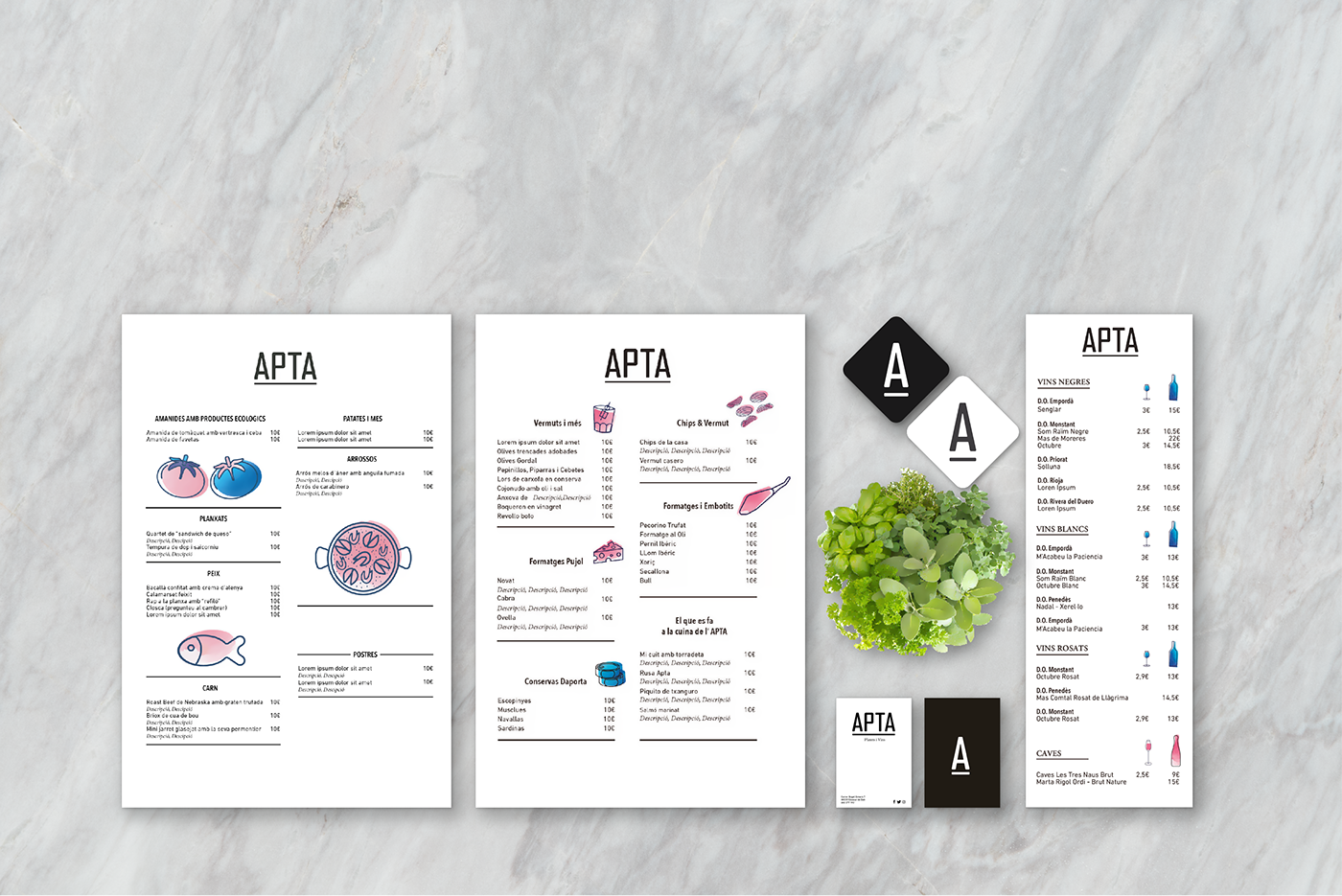 brand restaurant Corporate Identity tipography Layout menu design