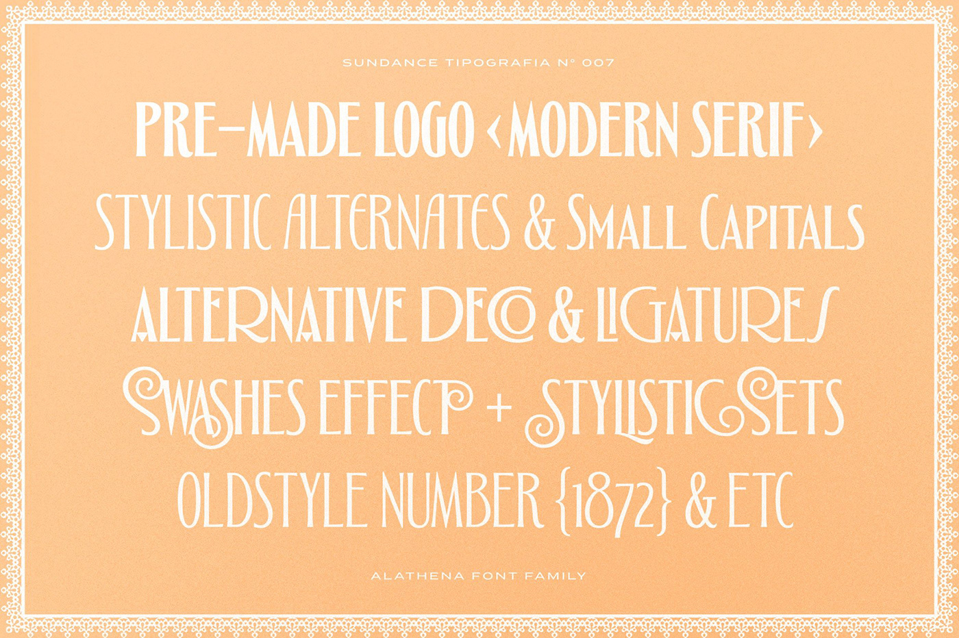 art deco art noveou decor decorative font glyphs Ligatures Retro type vintage