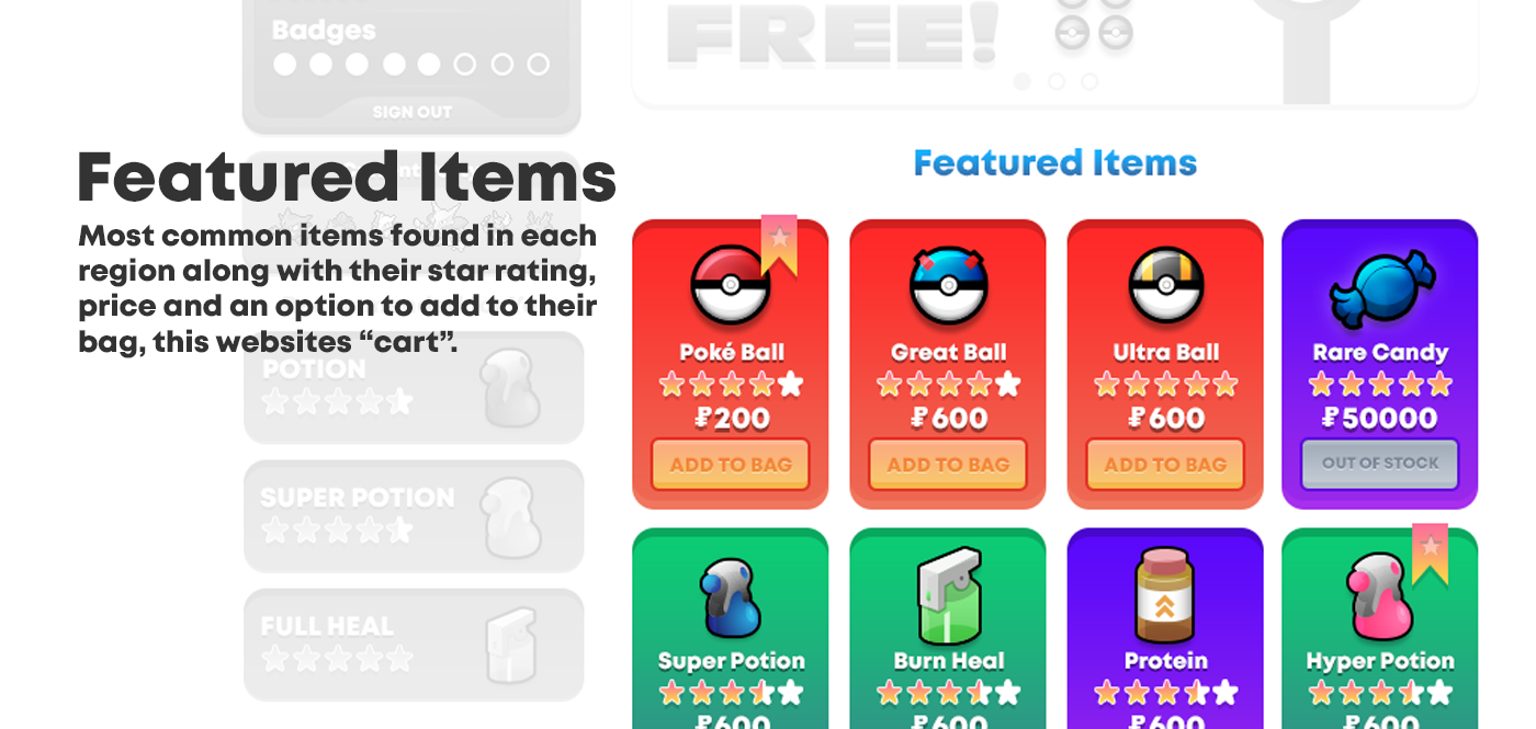 concept mart Pokemon redesign Storefront UI ux video game Website
