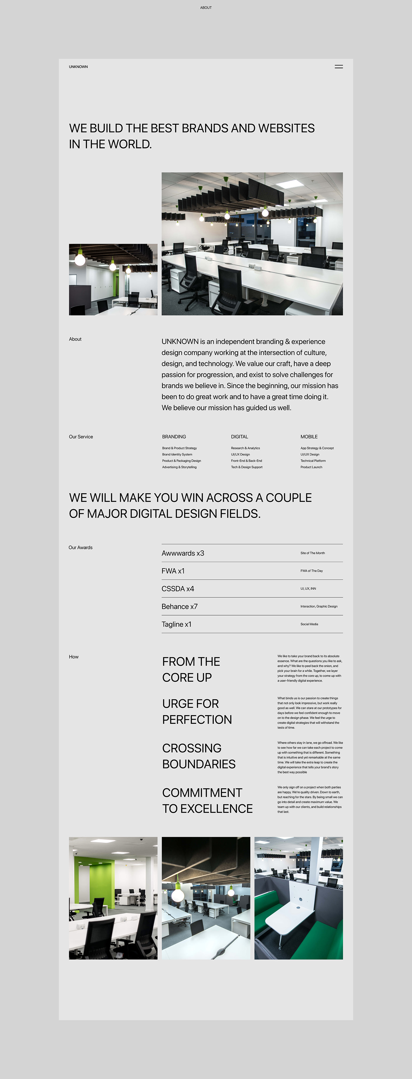 agency concept minimal mobile studio UI unknown ux Web Webdesign