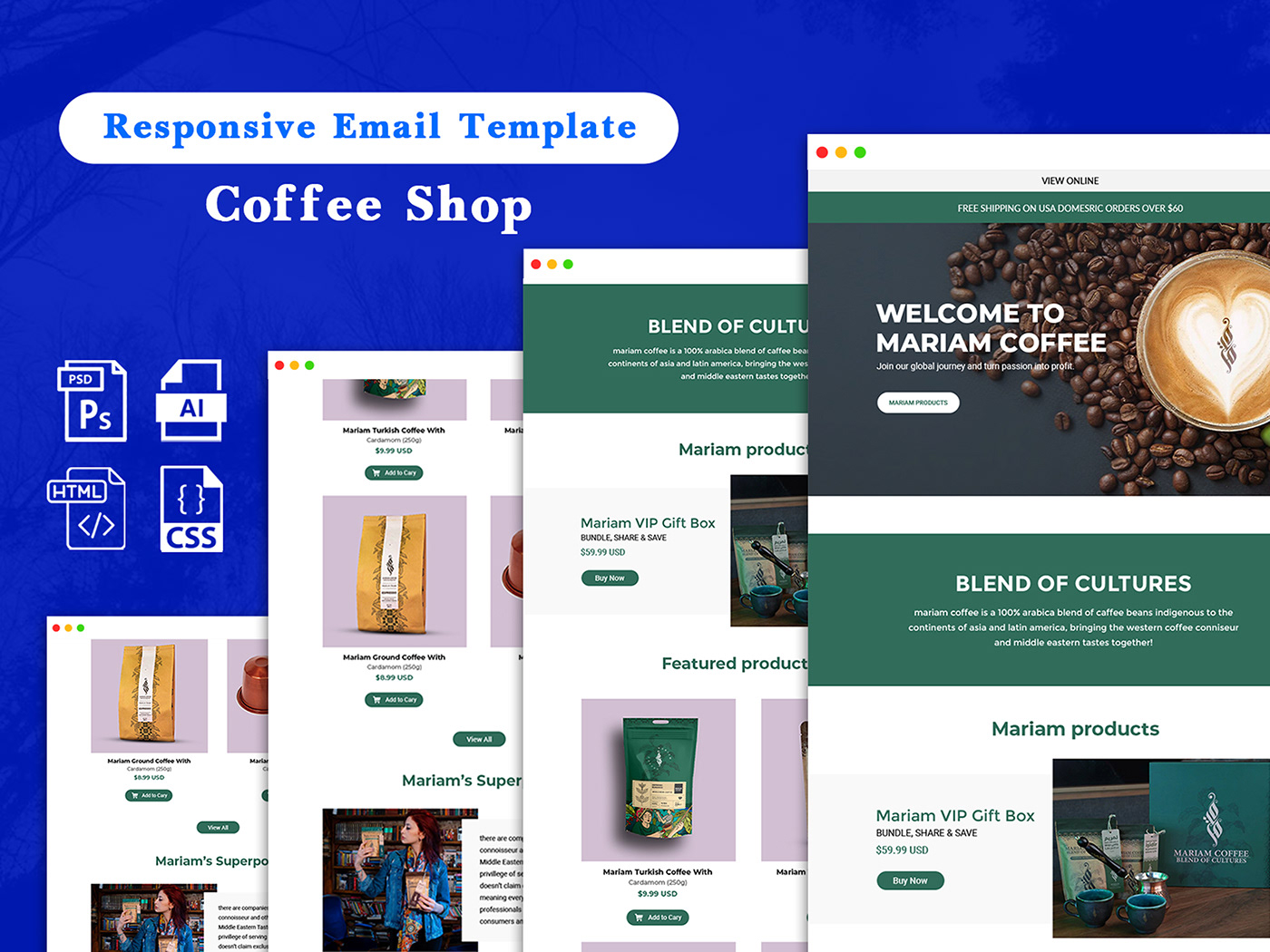 Coffee Shop Email Template Design & Develop