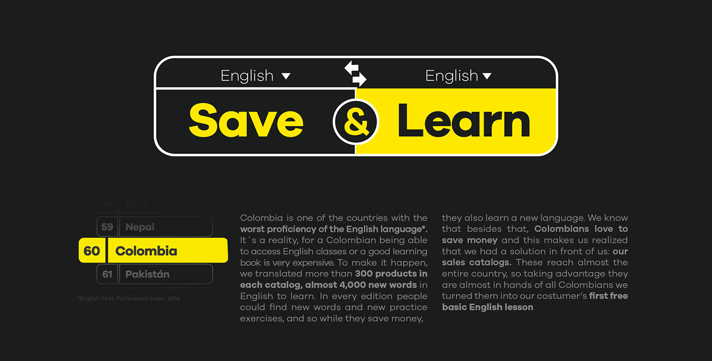 english interactive learn media print Retail translate exito