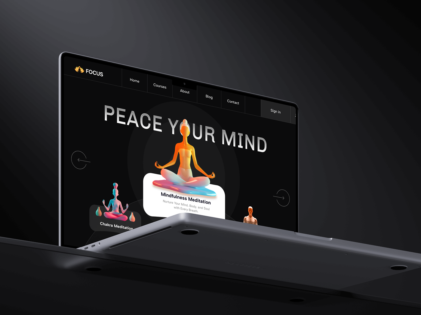 landing page meditation Website Design Web UI uiux landing page design Web Design  design Yoga