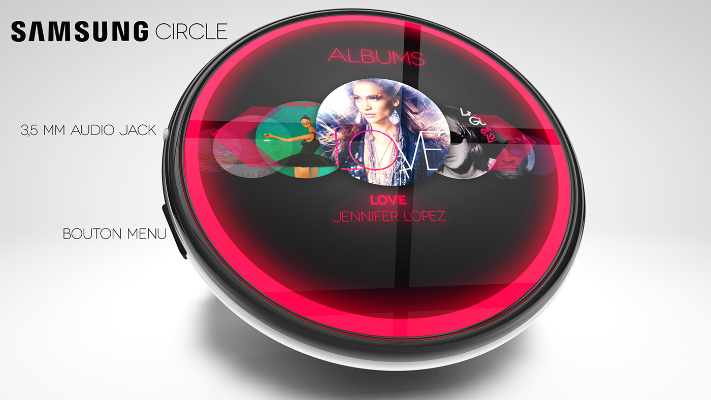 Samsung circle samsungcircle layegning gelongal laye gning concept mp3 FM samsungmp3