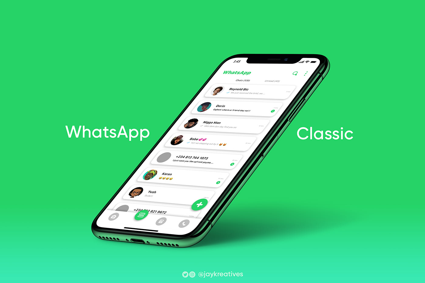 user interface ui design WhatsApp