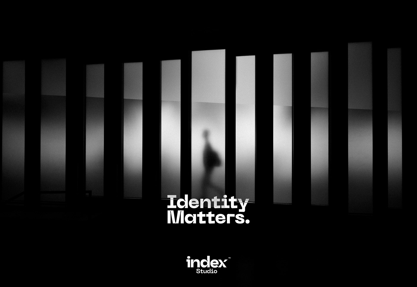 black and white bold clean Identity Design Logo Design studio typography   branding  Logotype visual identity
