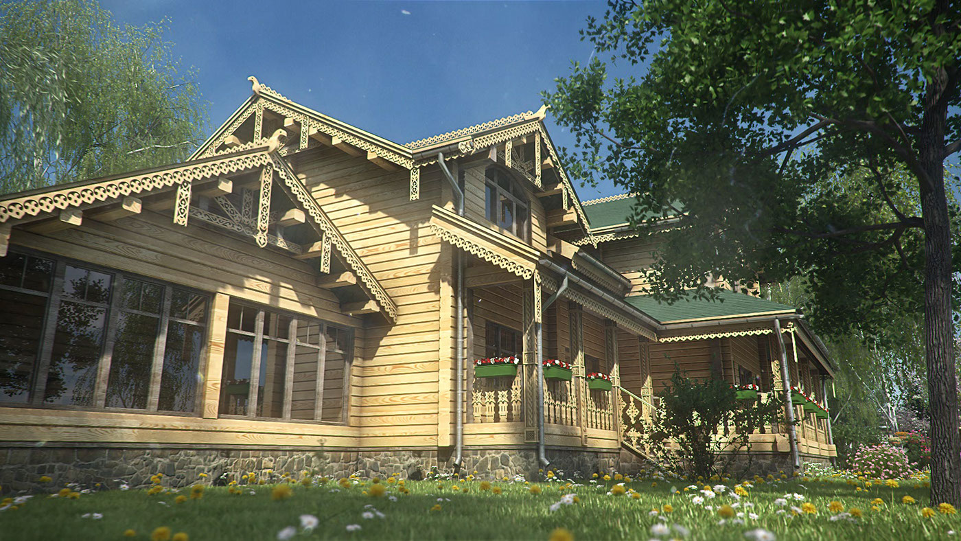 architecture visualisation Russian style cinema 4d V-ray Kremlin animation  c4d CG culture
