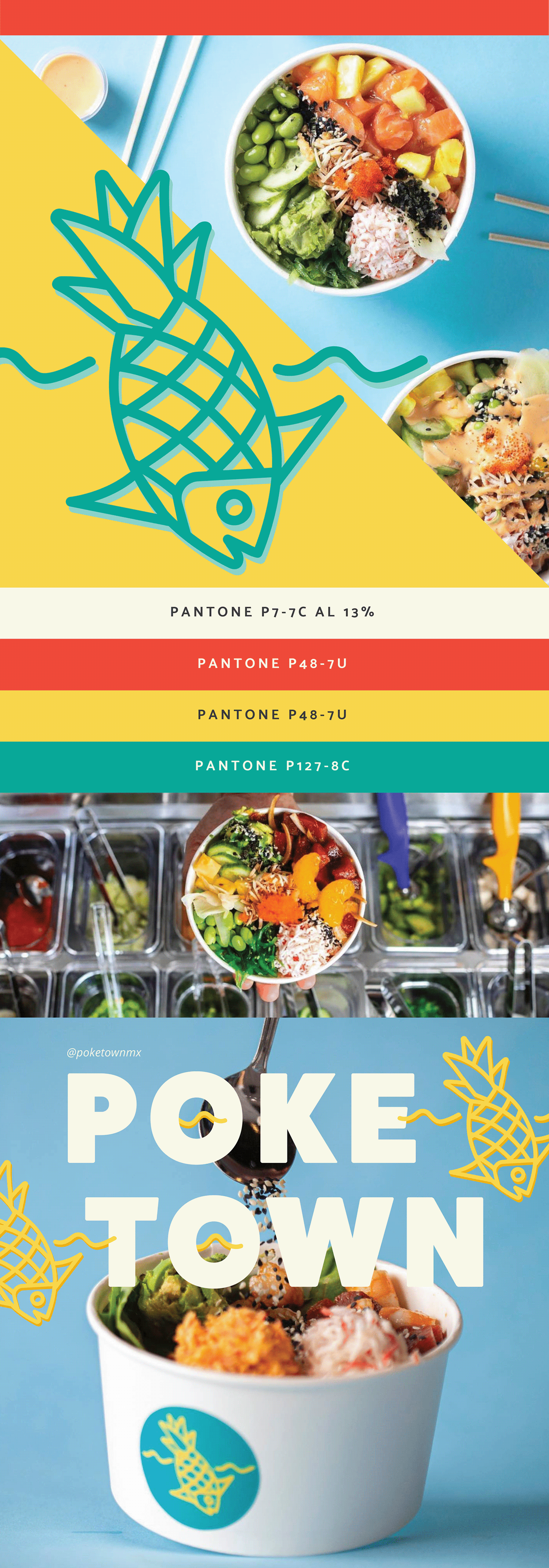 branding  Branding Identity design Food  Poké Bowl poke bowls restaurant