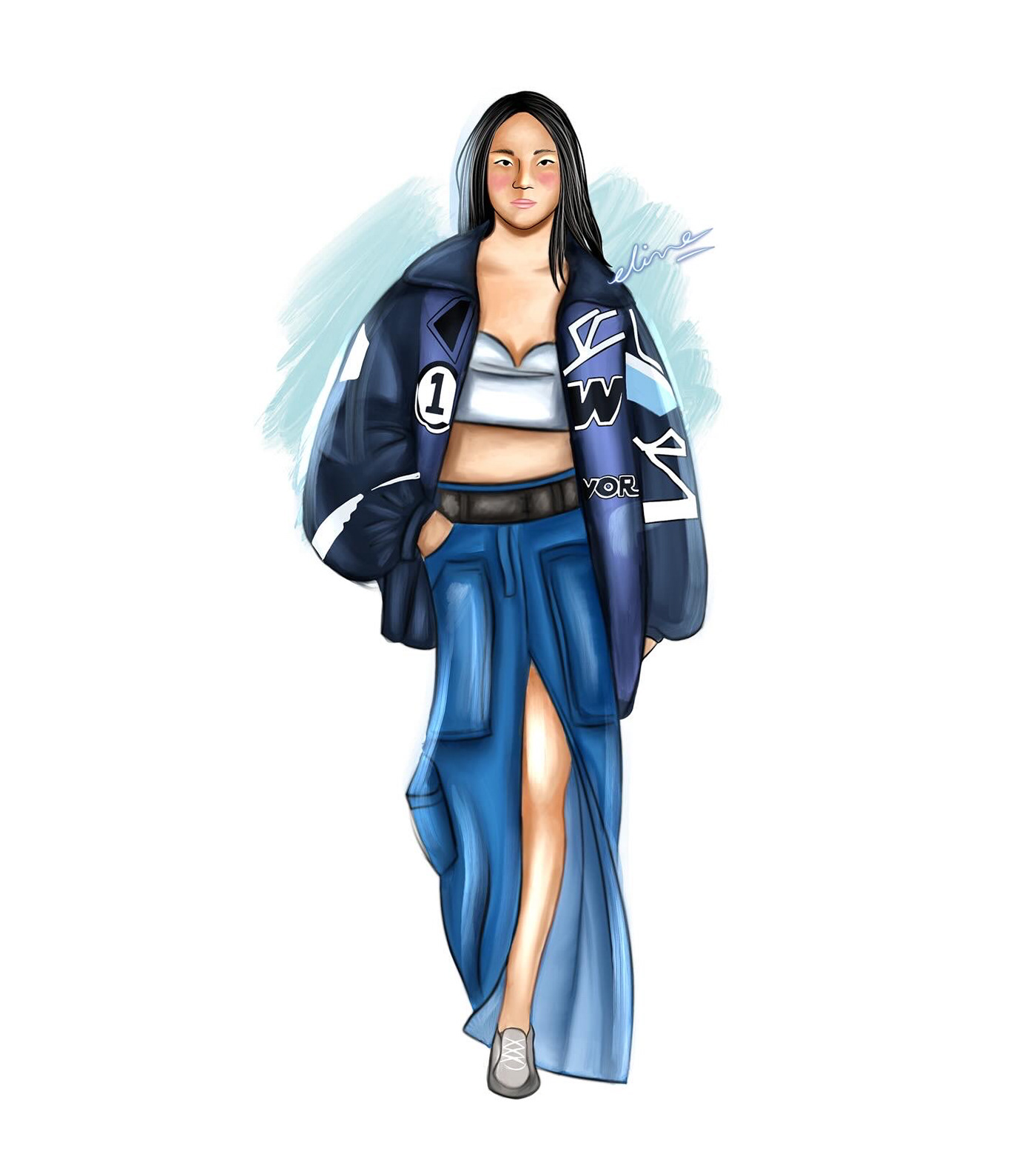 sketch Drawing  digital illustration Procreate fashion design fashion illustration design