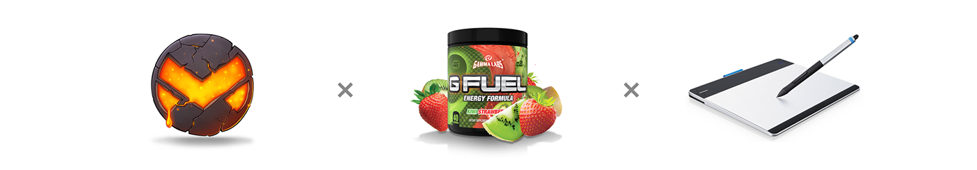 G Fuel energy drink ad Mattyjay vector berries poster Fruit brand design campaign creative