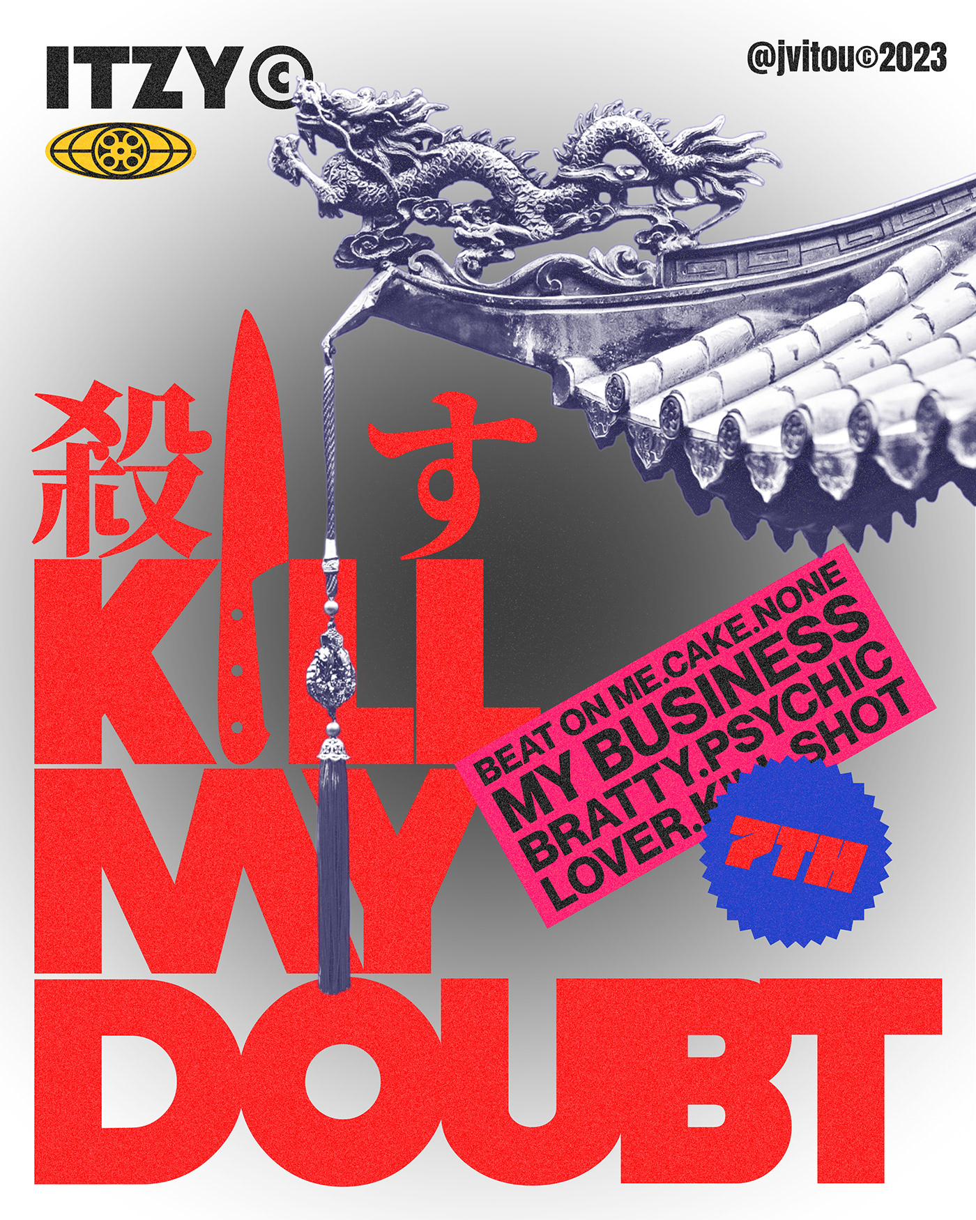 kpop itzy graphic design  poster artwork digital art design