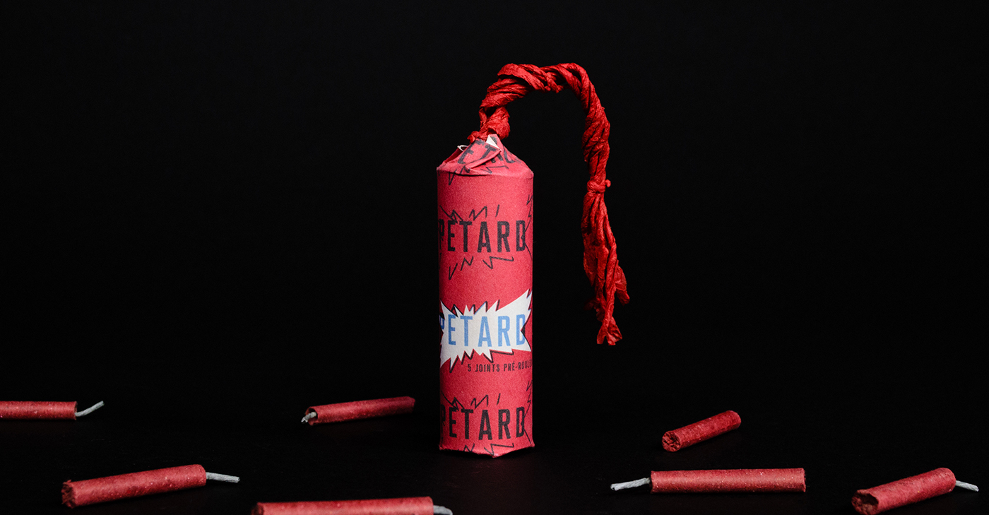 cannabis firecracker Packaging petard weed nostalgia nostalgic vintage old school red