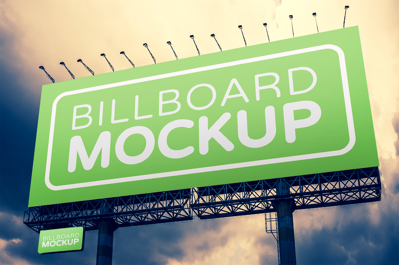 billboard billboard mock-up ad Advertising  road banner mock-up business city road ad corporate